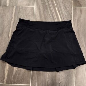 Lululemon Pace Rival II Black Run Exercise Skort Golf Shorts 8 Tennis Skirt